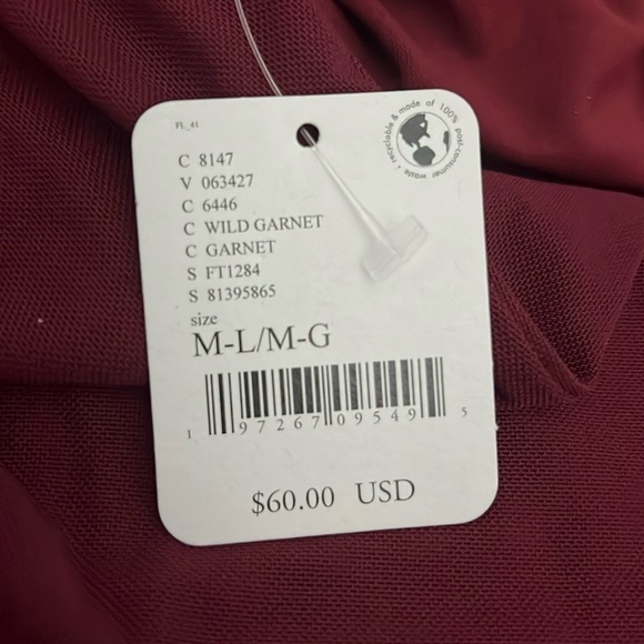 Free People Bodycon Burgundy Cocktail Party Midi Dress Size Medium NWT - Picture 5 of 7